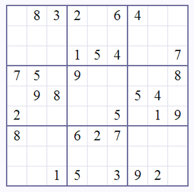 Image of a sudoku puzzle